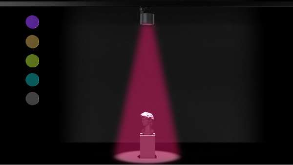 不同等具照明出不同颜色光