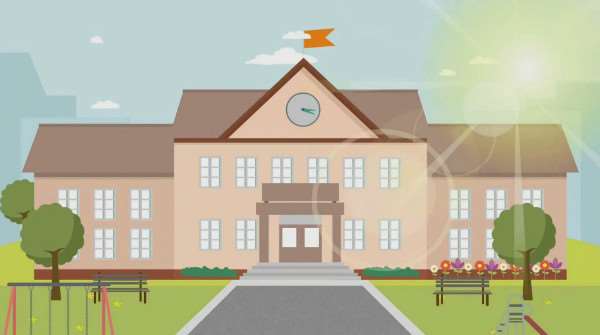 一个阳光明媚的造成；