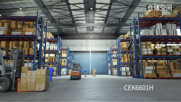 工业仓储场景三维动画制作模拟图